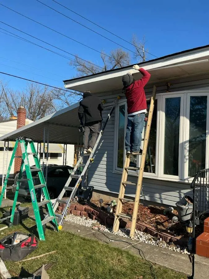 Restoration crew performing exterior repair in Oak Hills